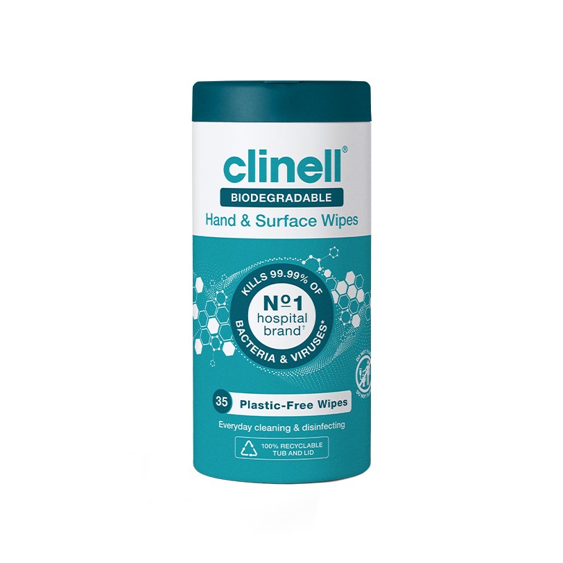 Clinell Biodegradable Hand & Surface Wipes