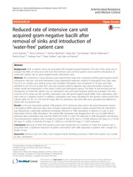 Reduced rate of intensive care unit acquired gram-negative bacilli after removal of sinks and introduction of ‘water-free’ patient care