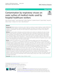 Contamination by respiratory viruses on outer surface of medical masks used by hospital healthcare workers