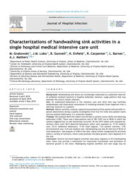 Characterizations of handwashing sink activities in a single hospital medical intensive care unit