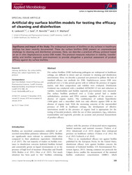 Artificial dry surface biofilm models for testing the efficacy of cleaning and disinfection Ledwoch K 2019