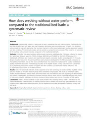 Groven et al - Washing without water vs traditional bed bath